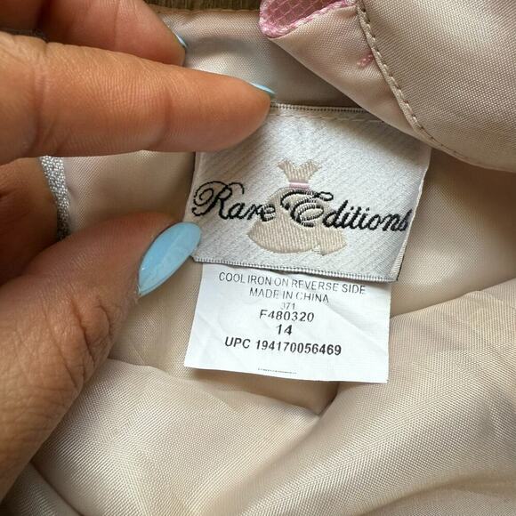 Rare Editions Girls 14 Pink Blush Sleeveless Rhinestone Bow Formal Party - Picture 5 of 11